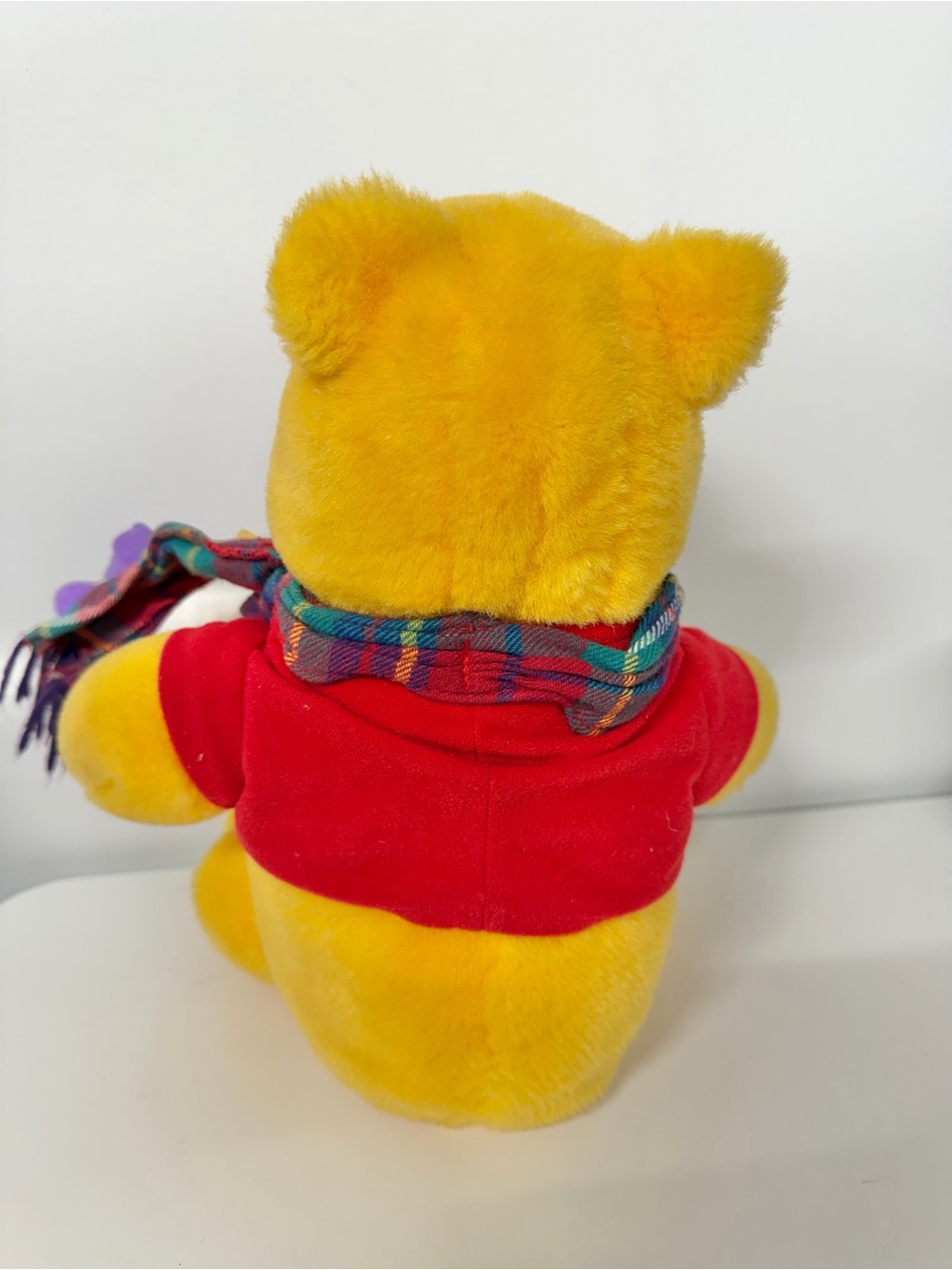 VTG 1998 Blustery Winnie The Pooh Blowing Scarf 12" Plush Stuffed Animal - Picture 5 of 6